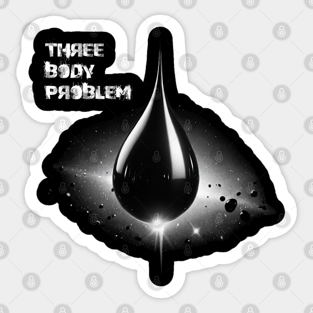 Three body problem Sticker by orange-teal